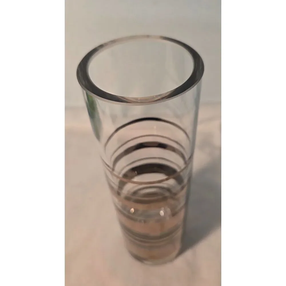 Kate Spade New York Hampton Street Platinum Crystal Bud Vase 7.5”